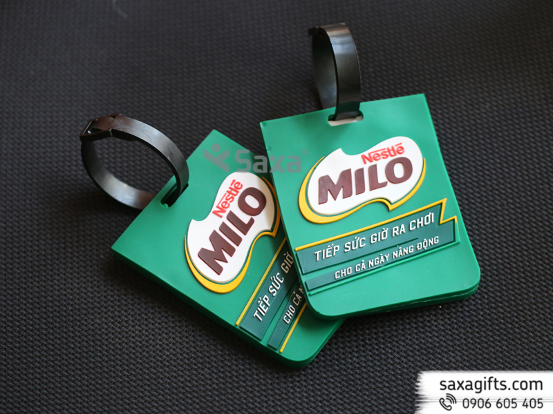 Thẻ đeo vali hành lý đổ khuôn thương hiệu Milo