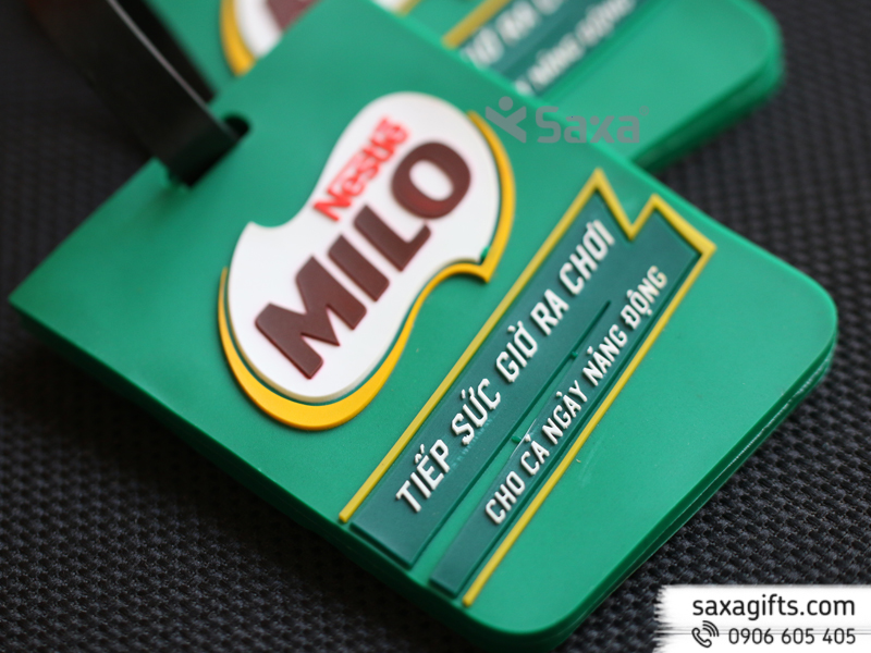 Thẻ đeo vali hành lý đổ khuôn thương hiệu Milo