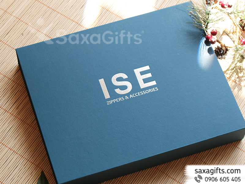 Bộ quà tặng: Sổ, Bút, Hộp Namecard, Chuột Bluetooth - In logo ISE