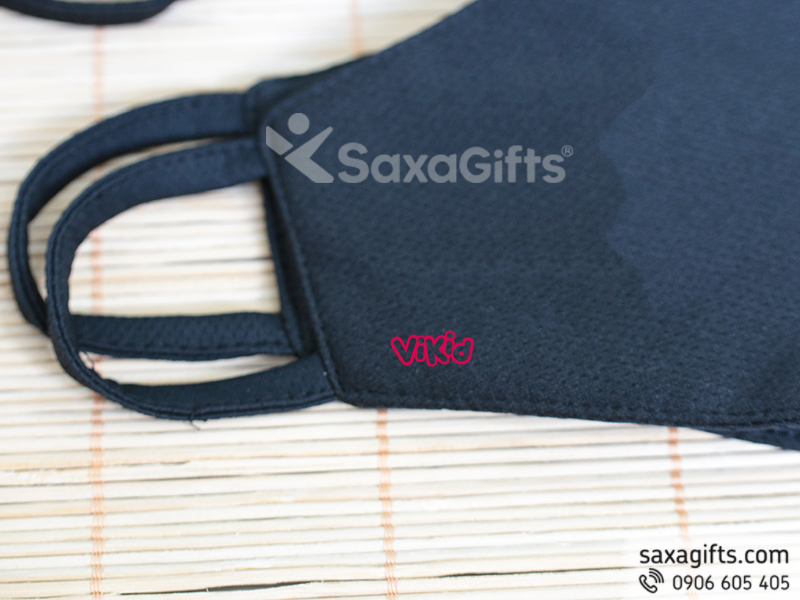 Khẩu trang 3 lớp  (2 lớp vải mè, lớp trong vải không dệt), quai vải mè - Quà tặng mùa Covid