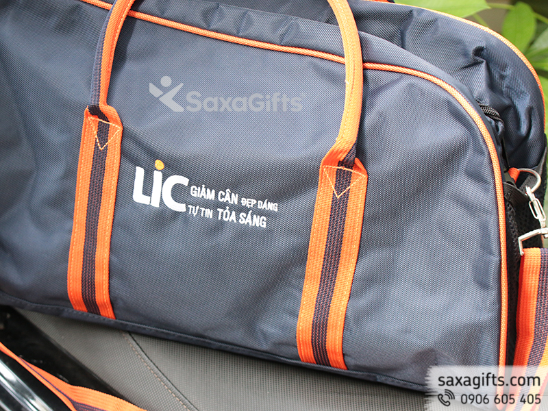 Túi du lịch vải dù 900PVC thêu logo công ty theo yêu cầu