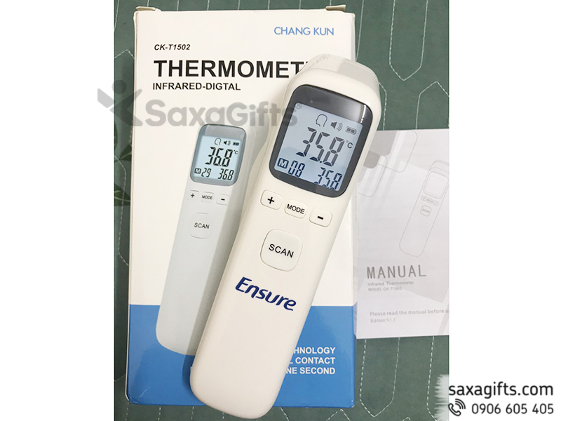 Nhiệt kế hồng ngoại điện tử có in logo - Quà tặng Covid