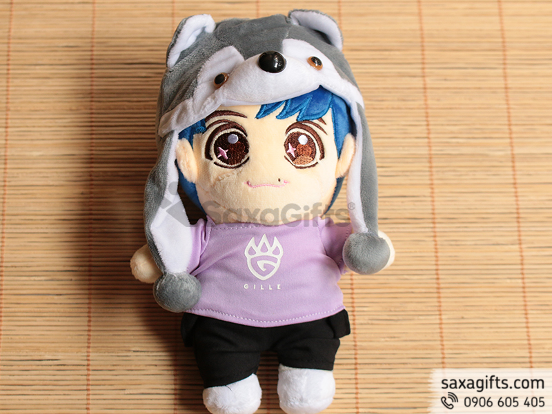 Búp bê bông thiết kế theo hình chibi idol và thêu tên theo yêu cầu