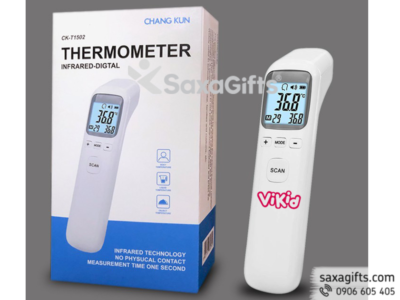 Nhiệt kế hồng ngoại điện tử có in logo - Quà tặng Covid
