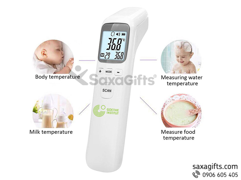 Nhiệt kế hồng ngoại điện tử có in logo - Quà tặng Covid