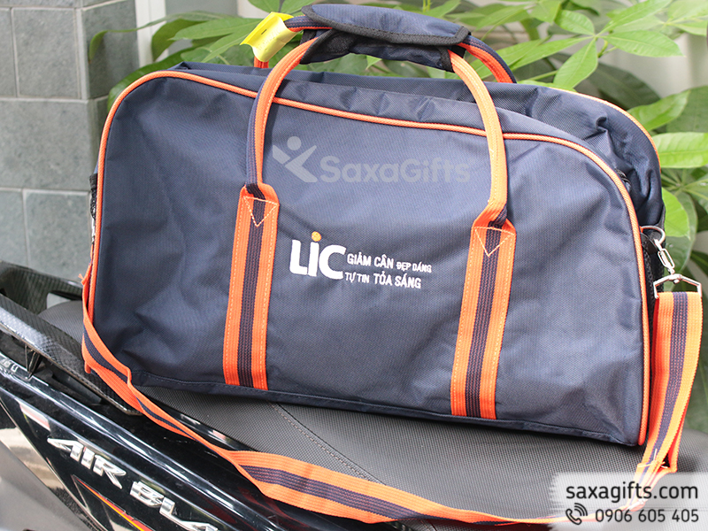 Túi du lịch vải dù 900PVC thêu logo công ty theo yêu cầu