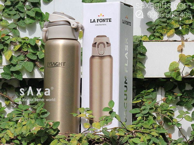 Bình giữ nhiệt Lafonte nắp bật phối màu sang trọng