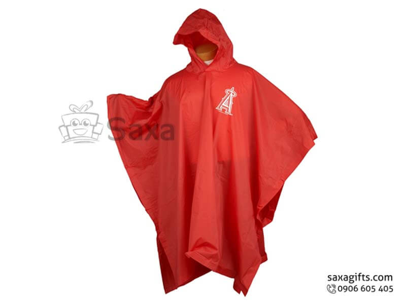 Áo mưa cánh dơi in logo vải dù form rộng chất lượng cao cấp