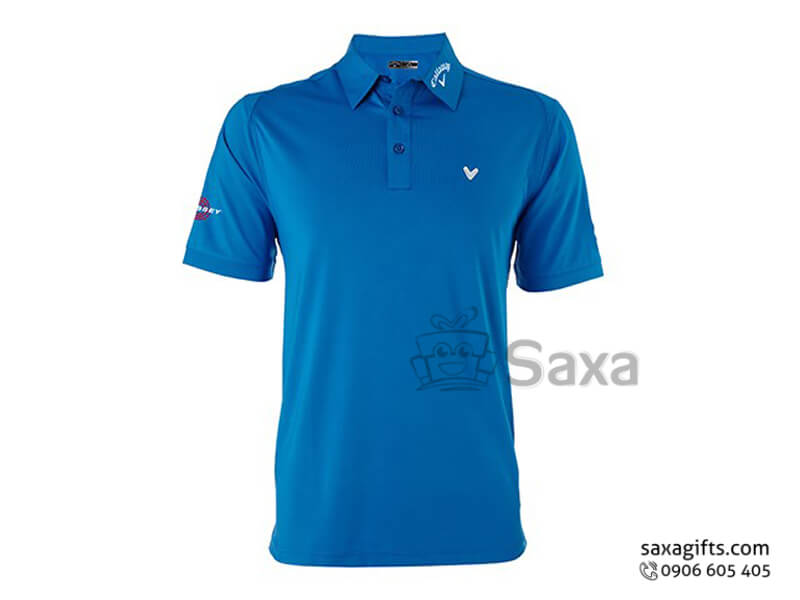 Áo thun in logo quảng cáo cổ bẻ tay bo thun