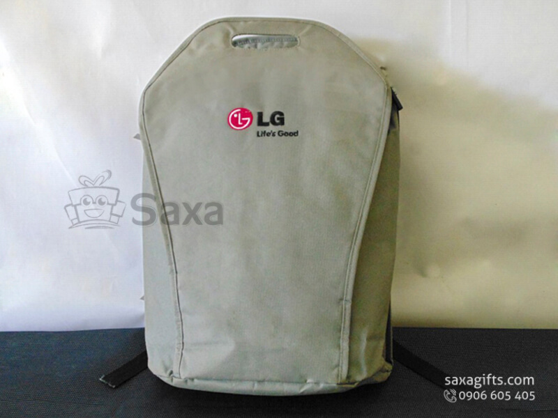 Balo laptop in logo vải dù nhám quai liền túi của LG