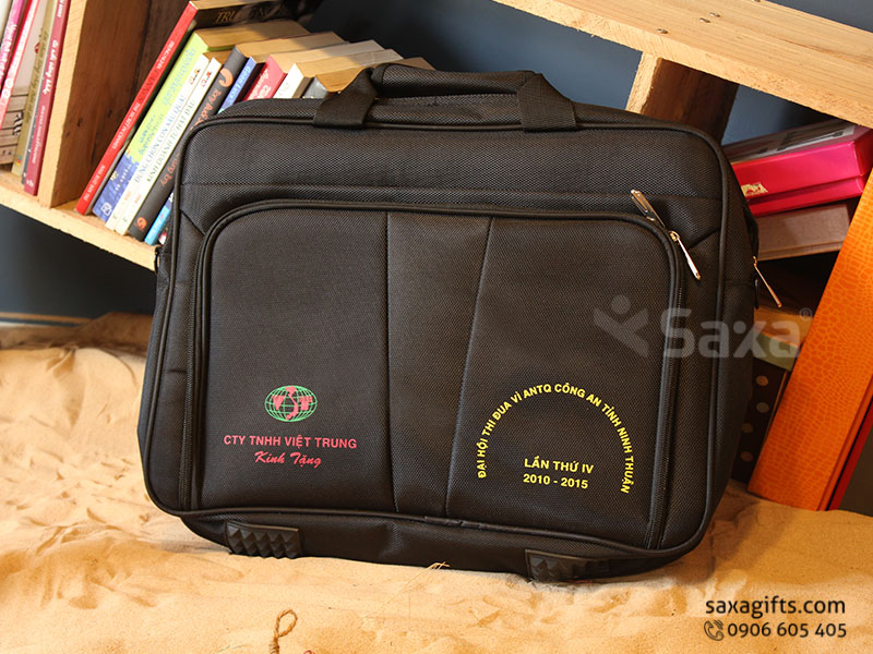 Túi laptop – Túi xách laptop quà tặng in logo Việt Trung có đế