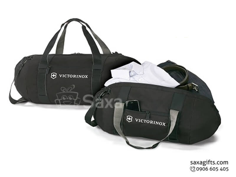 Túi du lịch in logo vải dù hình trống Victorinox