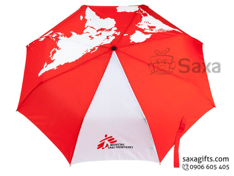 Dù cầm tay in logo dạng gấp 3