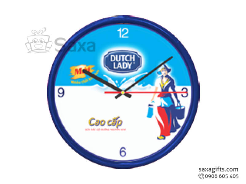 Đồng hồ treo tường in logo Dutch Lady