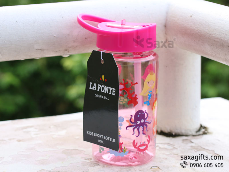 Bình nước thể thao cho trẻ em, hoạ tiết biển