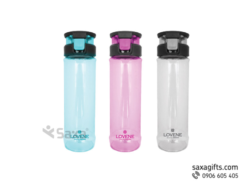 Bình Nước Nhựa Thể Thao nắp bật phối màu Hàn Quốc