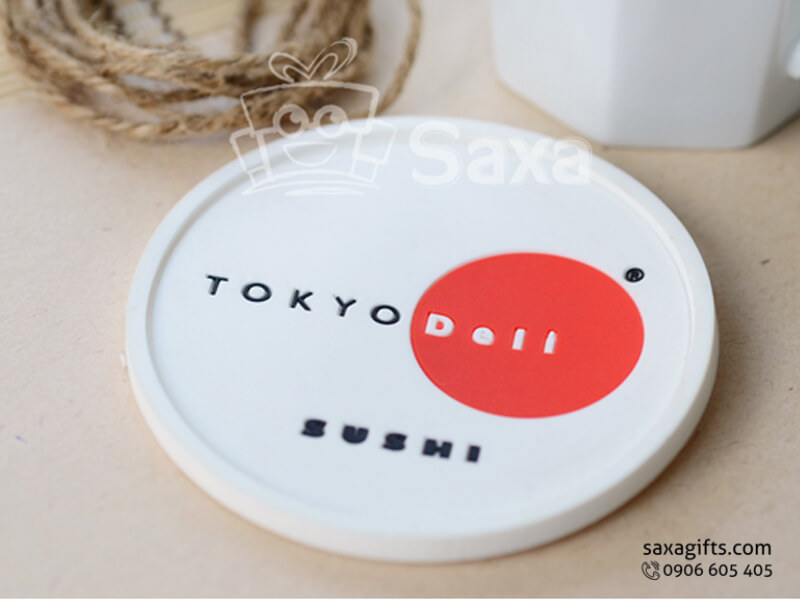 Lót ly cao su đổ khuôn in logo Tokyo Deli 