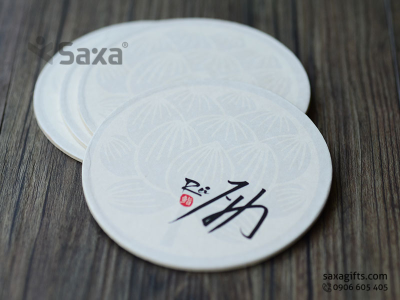 Lót ly giấy in logo Sushi Rei