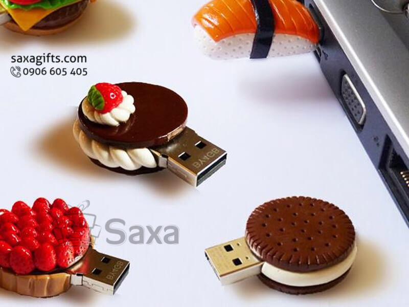 Usb độc đáo in logo mô hình bánh kem