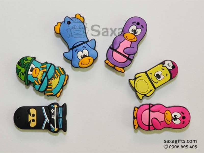 USB vỏ cao su làm theo mẫu 2D hình thú (Rubber USB)